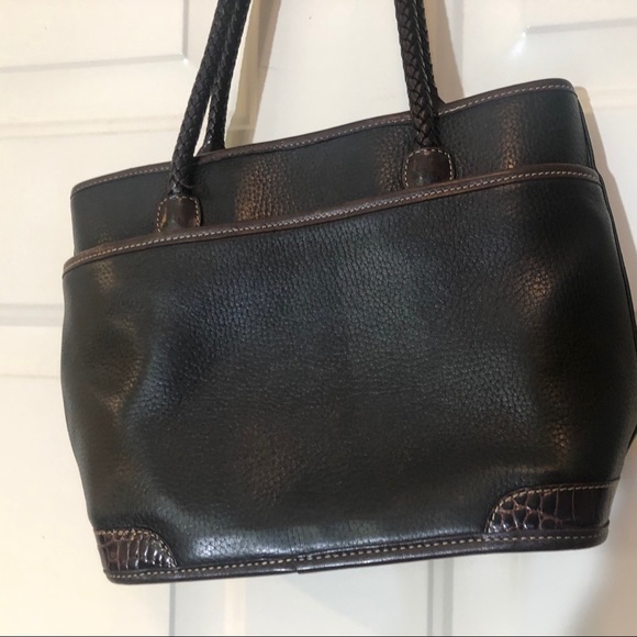 Brighton black brown leather baguette bag A 523456 - Picture 5 of 12